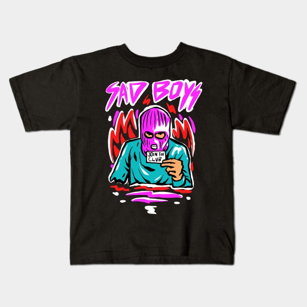 Sad Boyz Kids T-Shirt by sapstudiodesign